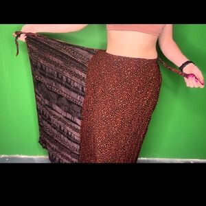 REVERSABLE LONG PATTERNED SUMMER SKIRT